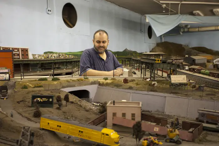 This is one of the largest train sets in New York City.<br/>